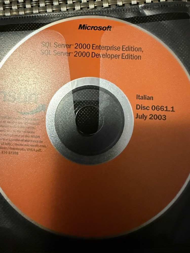 SQL Server 2000 Enterprise Italian No Product Key