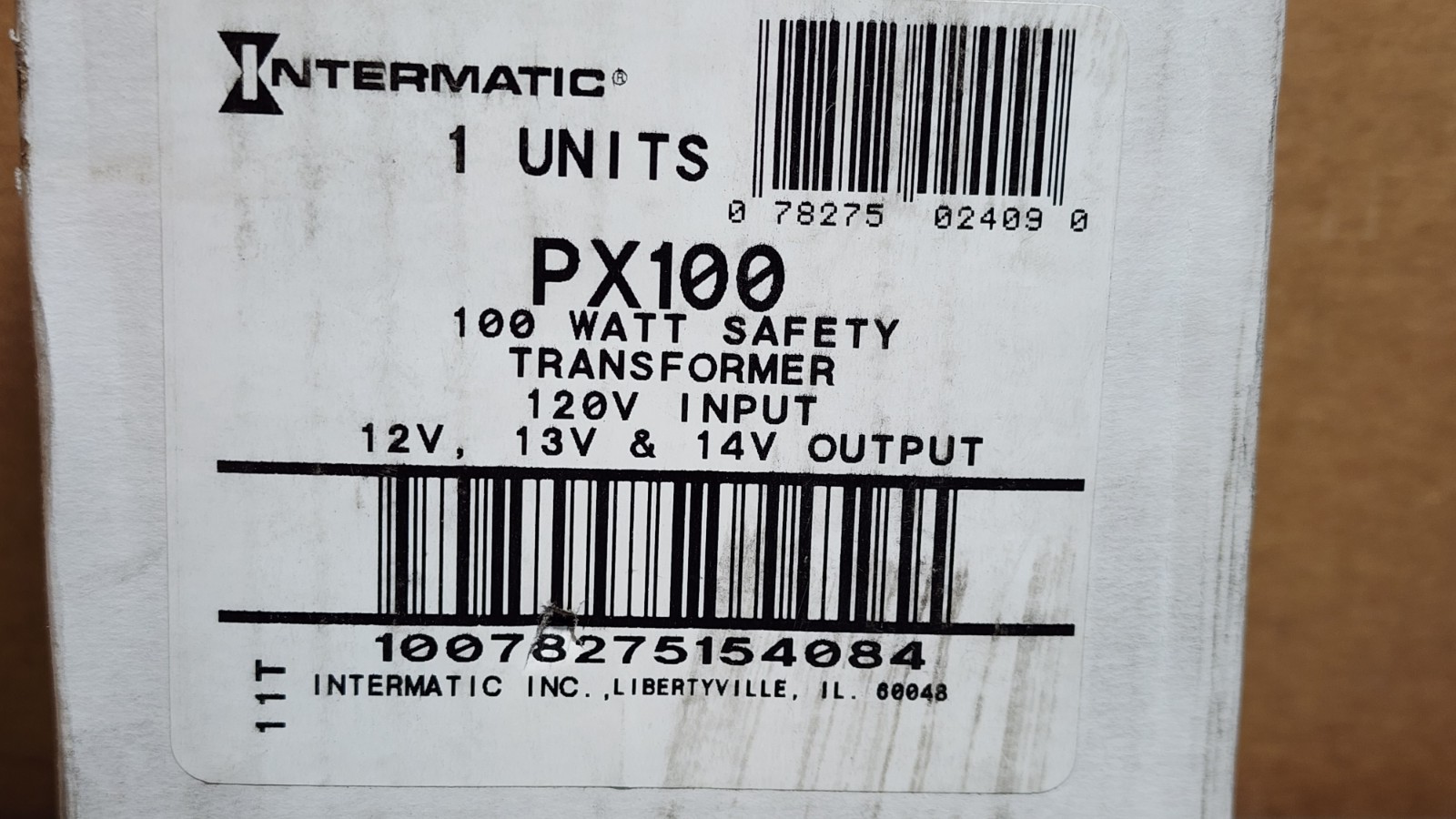 Intermatic PX100 Low Voltage Pool/Spa Light Transformer 12, 13, 14V, 100W *Read