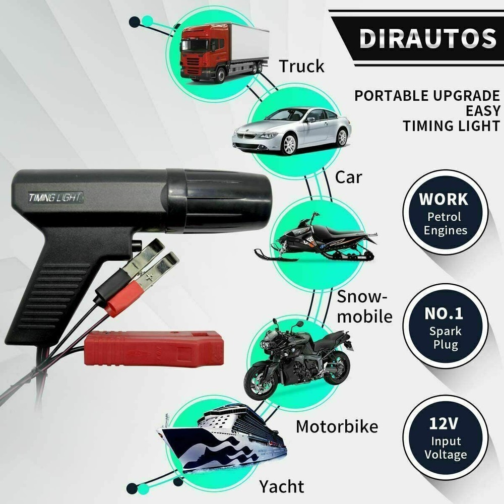 Petrol Engine Ignition Timing Gun Detector Xenon Light Inductive Strobe Tester