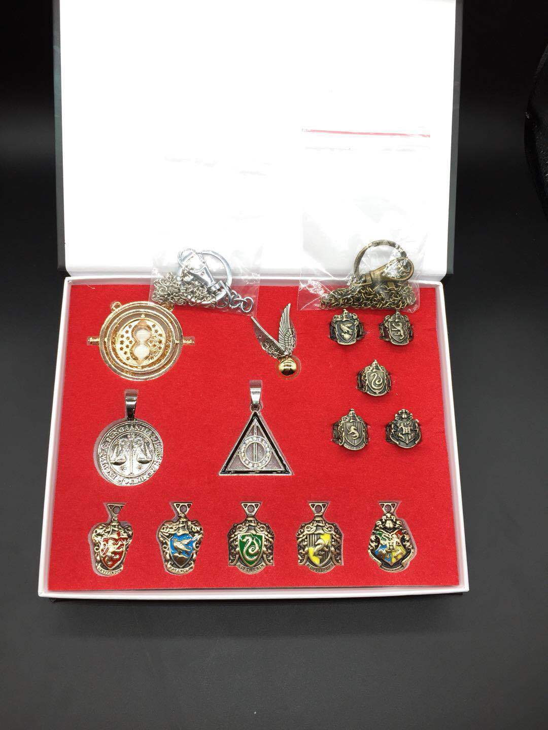 New 14 PCS Harry Potter wand Magical wands rings necklace decorate Gift cosplay