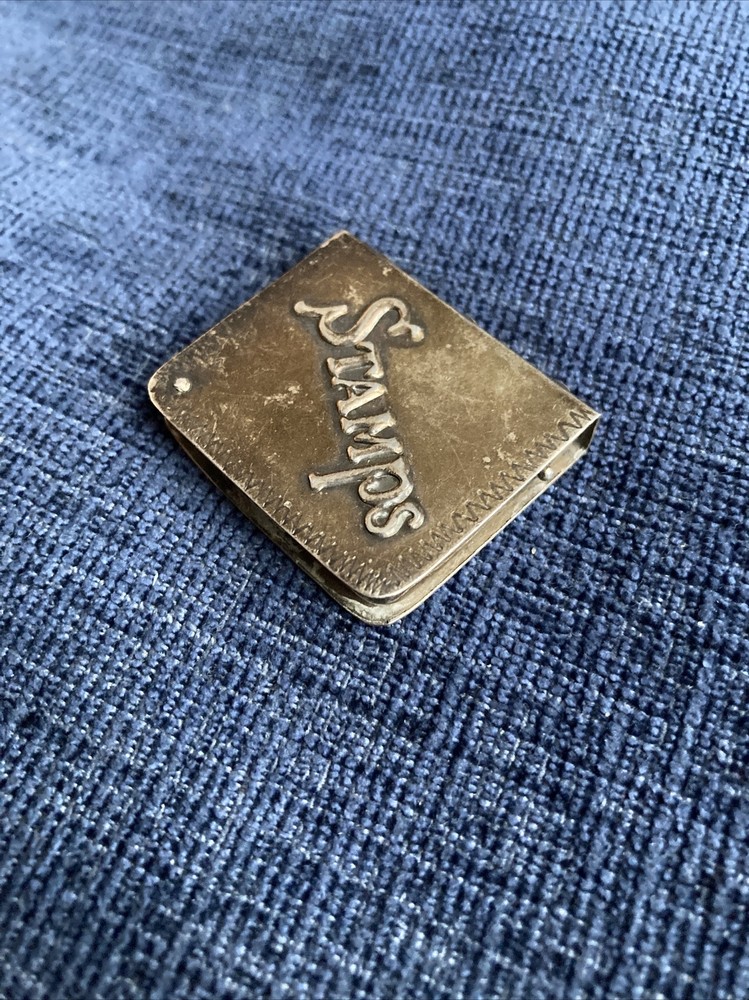 vintage sterling silver stamp box