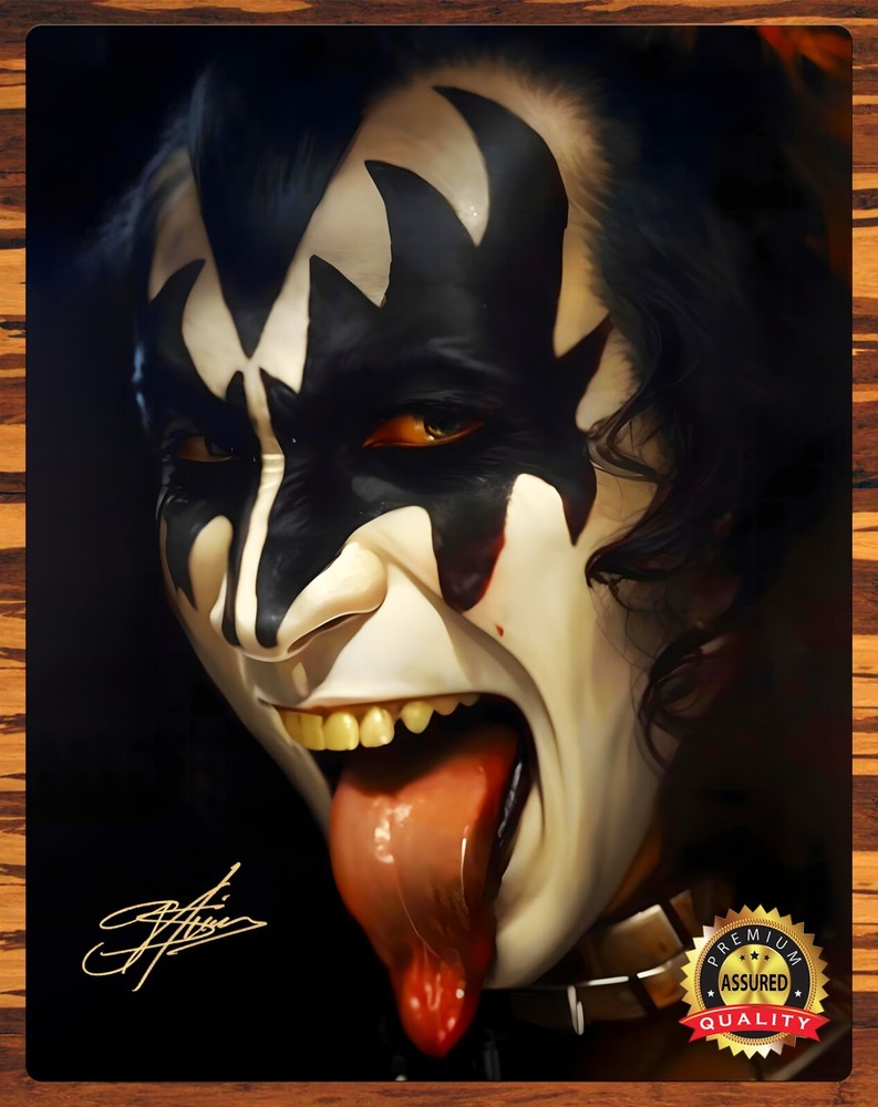 Gene Simmons - Kiss - Classic Pose - Metal Sign 11 x 14