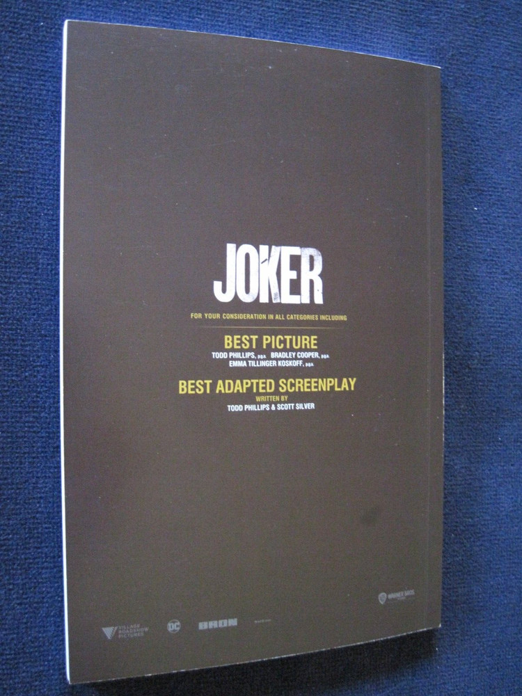 ORIGINAL SCRIPT - JOKER - OSCAR CONSIDERATION 1st Ed in Book Form