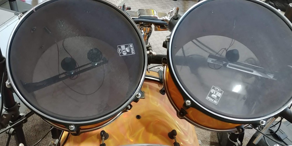 Drum trigger, dual trigger, Powder coat Black, Convertible Percussions