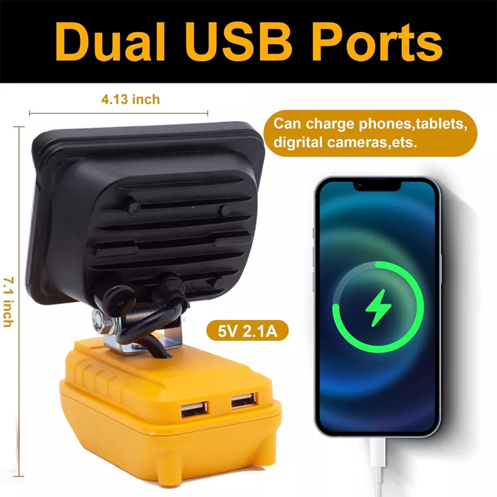 Dewalt 20V Max Portable Flood Light Flashlight Tool Only Outdoor LED Worklight