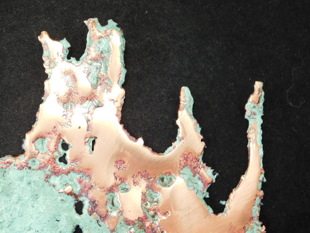 Big! Bright Solid COPPER SPLASH Art Sculpture 267gr