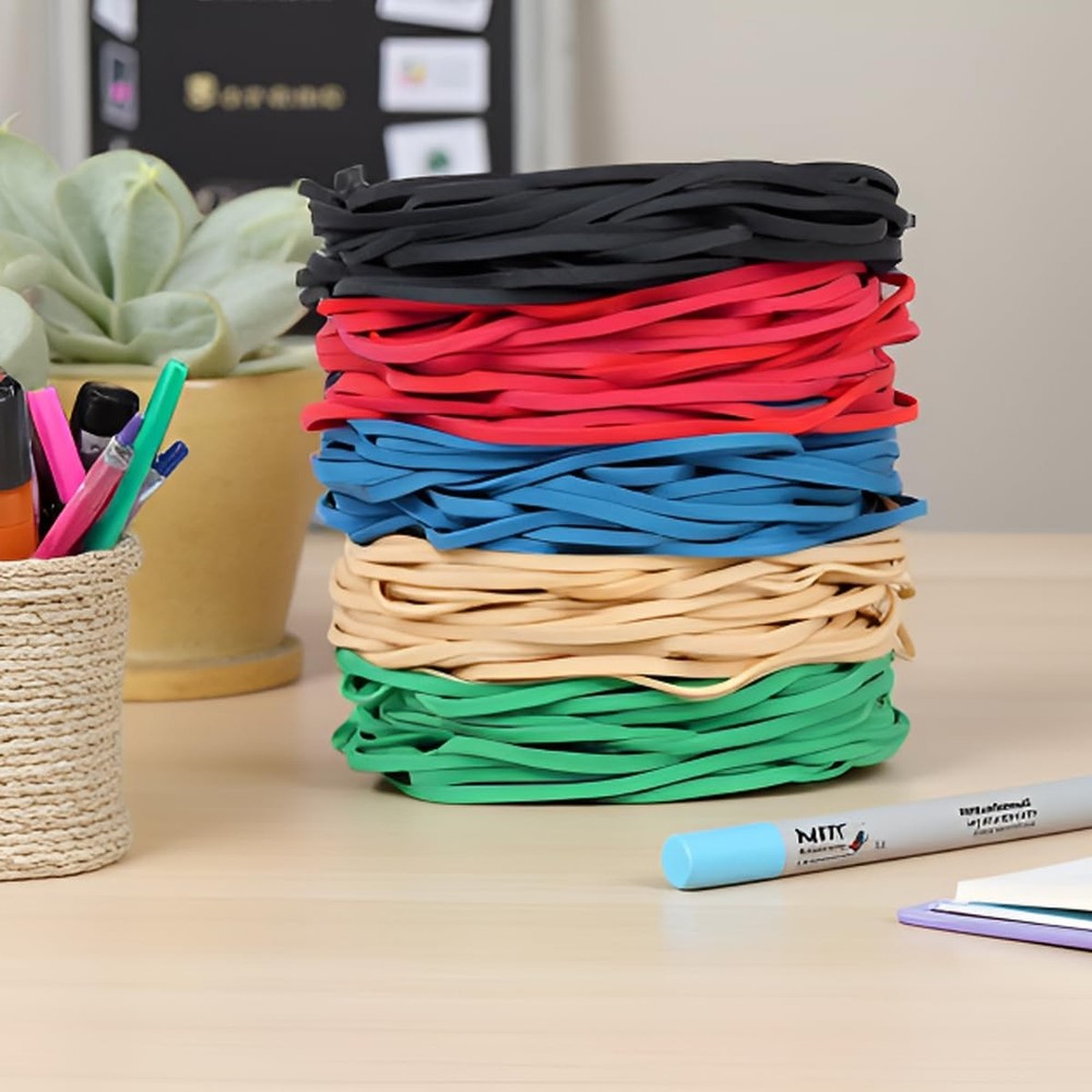 Foshine Rubber Bands Garbage Can Elastic Large Size Assorted Colors
