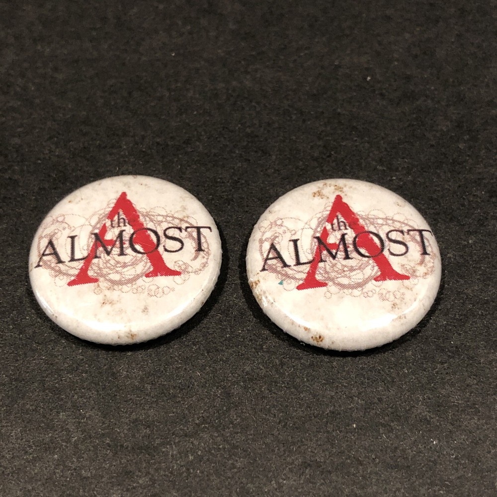 The Almost rock band lot of 2 promo buttons pins 2000s Underoath Aaron Gillespie