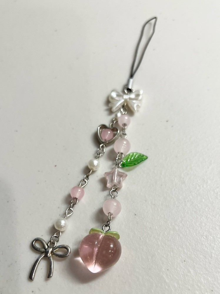 Peach Phone Charm