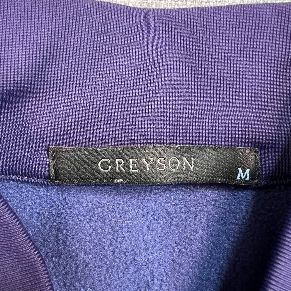Greyson Siasconset 1/4 Zip Golf Pullover Men Medium Purple Stretch Performance