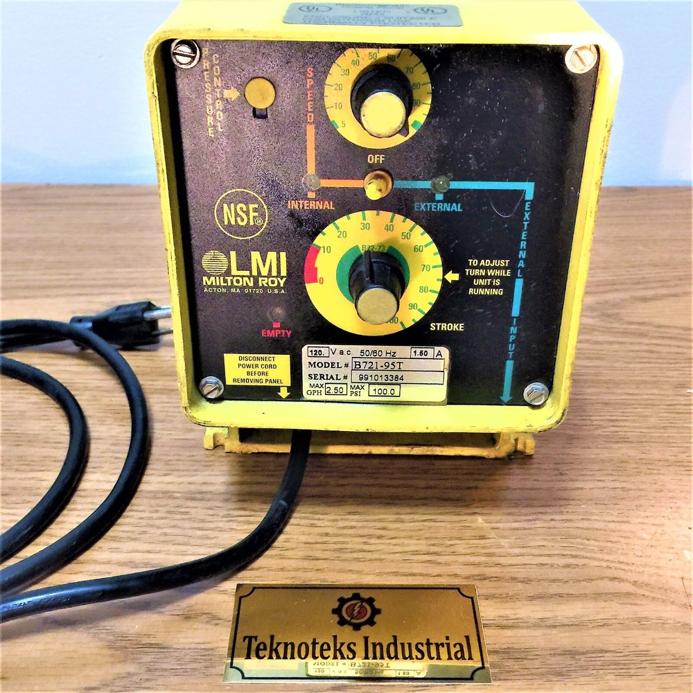 LMI MILTON ROY B721-95T ELECTROMAGNETIC DOSING PUMP