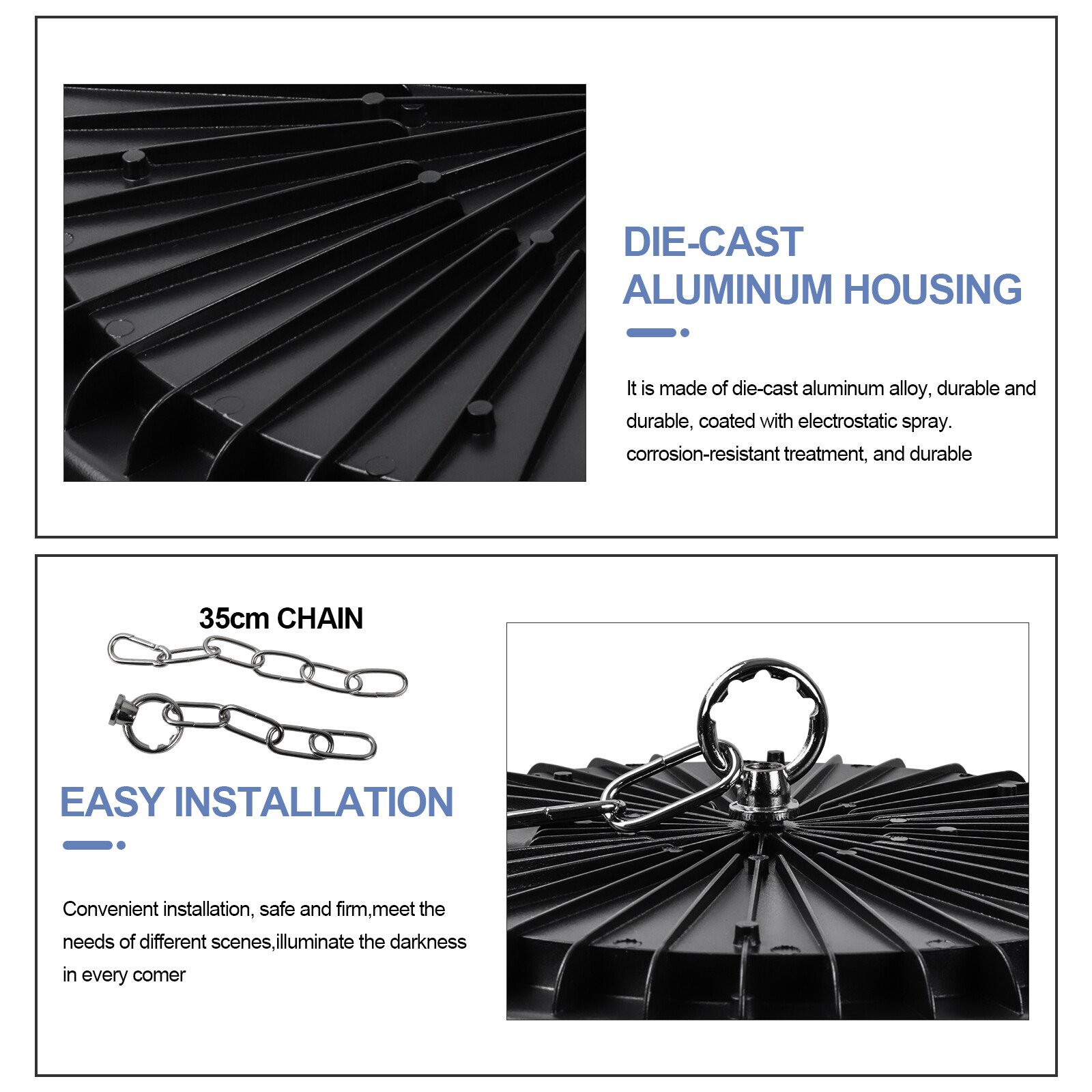 10 Pack 500W UFO LED High Bay Light Industrial Factory Warehouse Shop Commercial