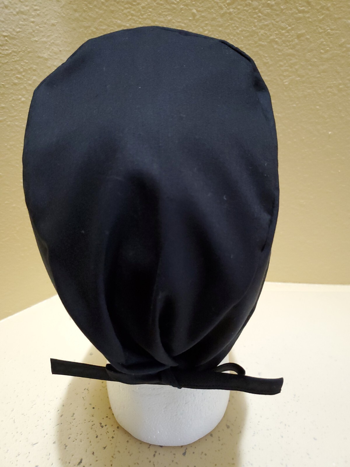 Solid Black Men's Skull/Chemo Surgical Scrub Hat/Cap