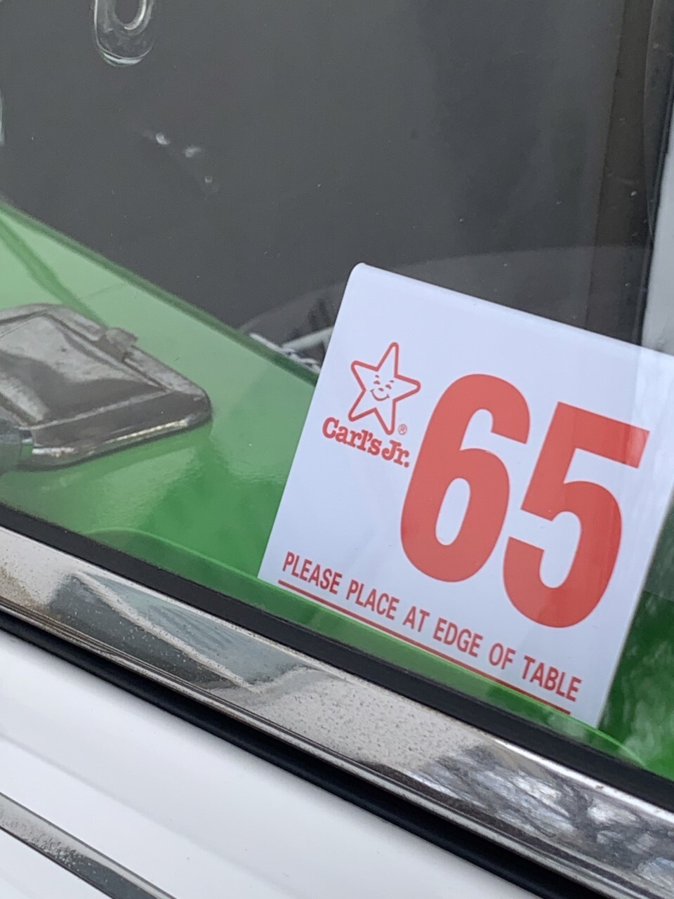 Classic Carls Jr Table Tent Number 50 thru 99