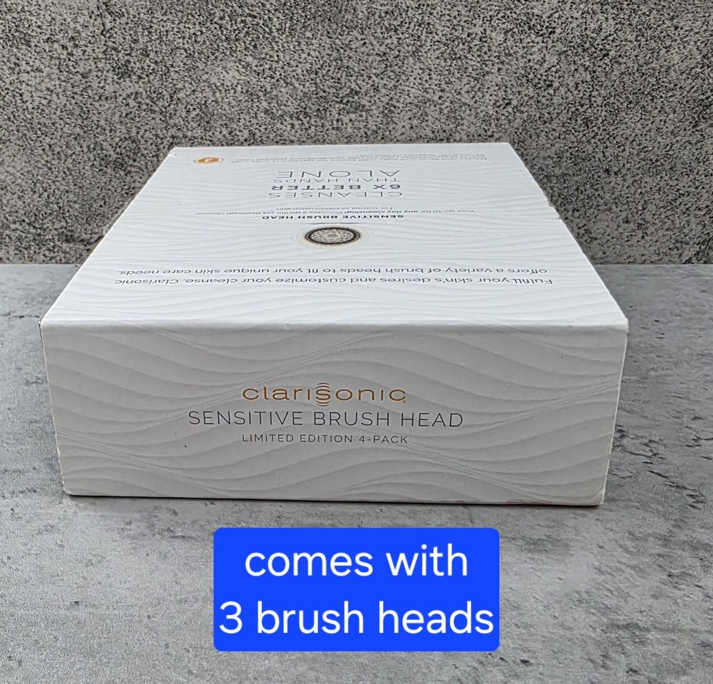Clarisonic Sensitive Brush Heads Replacement 3-Pack - New Open Box