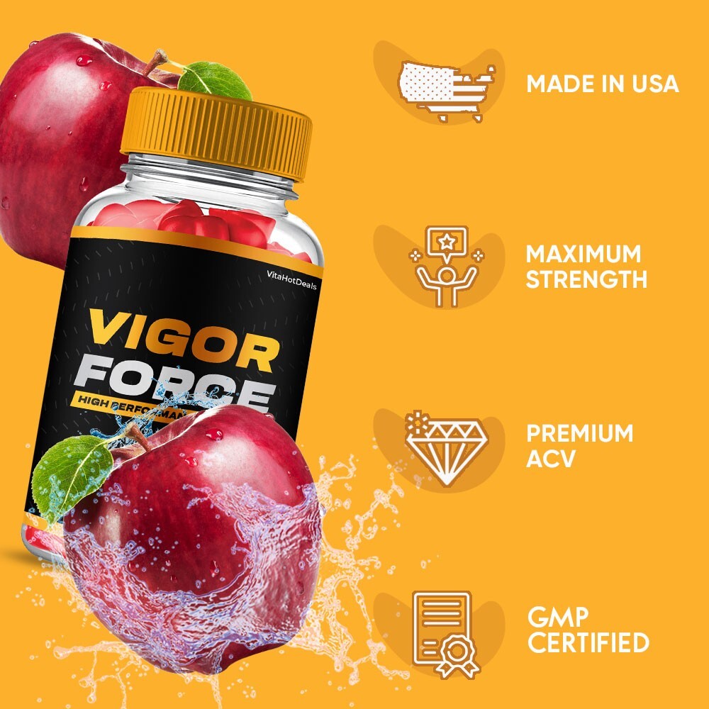 Vigor Force Gummies Supplement, Max Strength, VigorForce Energy Boost (5 Pack)