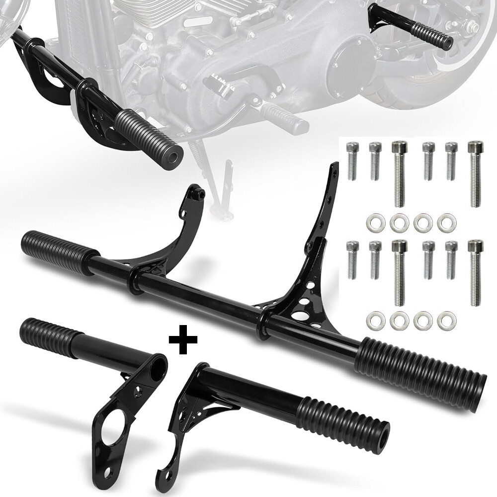 For Harley Softail Front & Rear Engine Guard Crash Bar Low Rider StreetBob 18-25