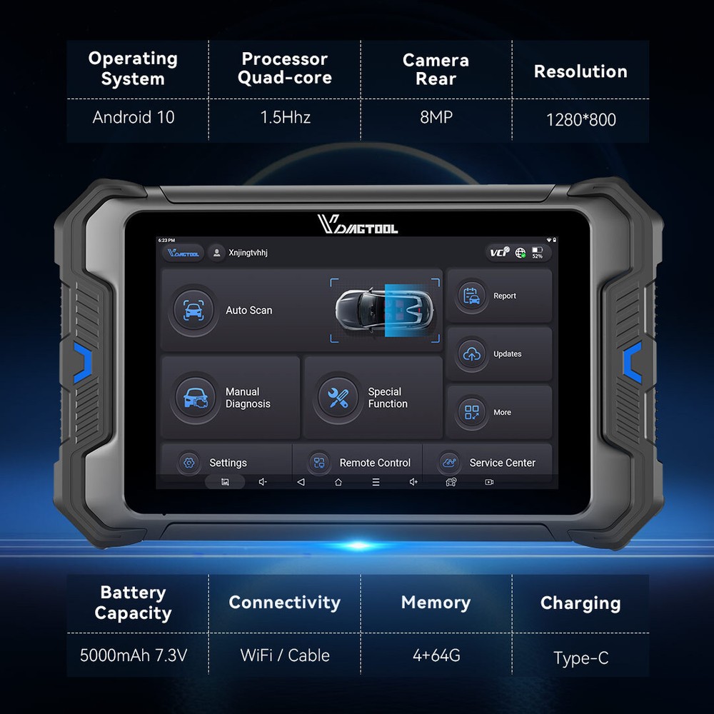 2025 VDIAGTOOL VD80BT LITE OBD2 Scanner Bidirectional Diagnostic Tool ECU Coding