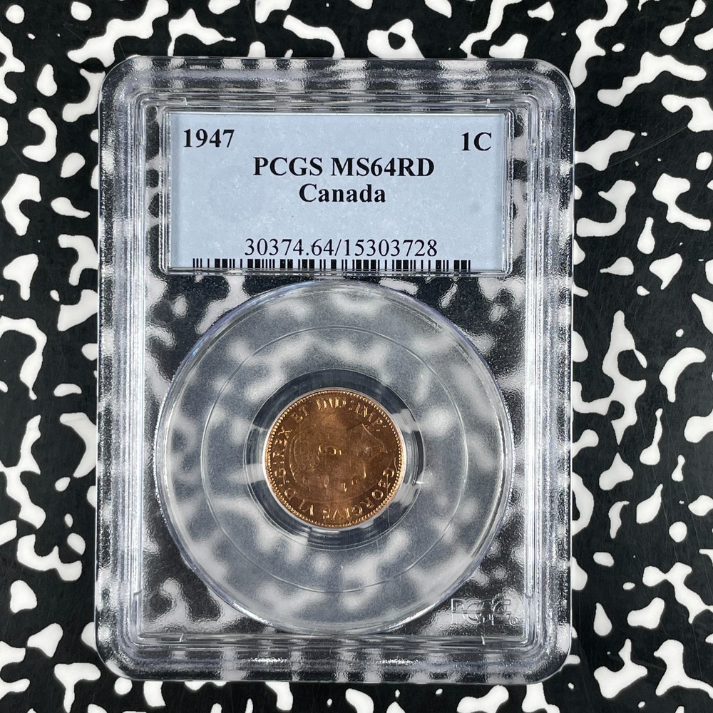 1947 Canada Small Cent PCGS MS64RD Lot#G2155 Choice UNC!
