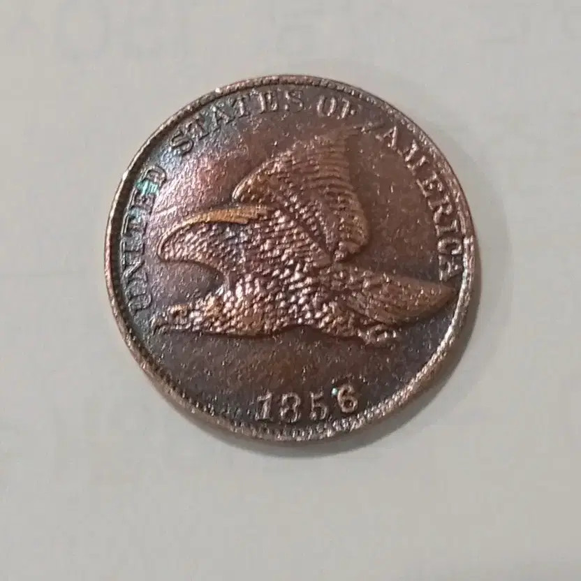 US 1856 Eagle 1-Cent Copper Coin Near Mint