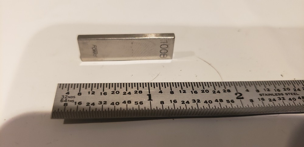 .1008" Fowler Rectangular Steel Gage Gauge Block.