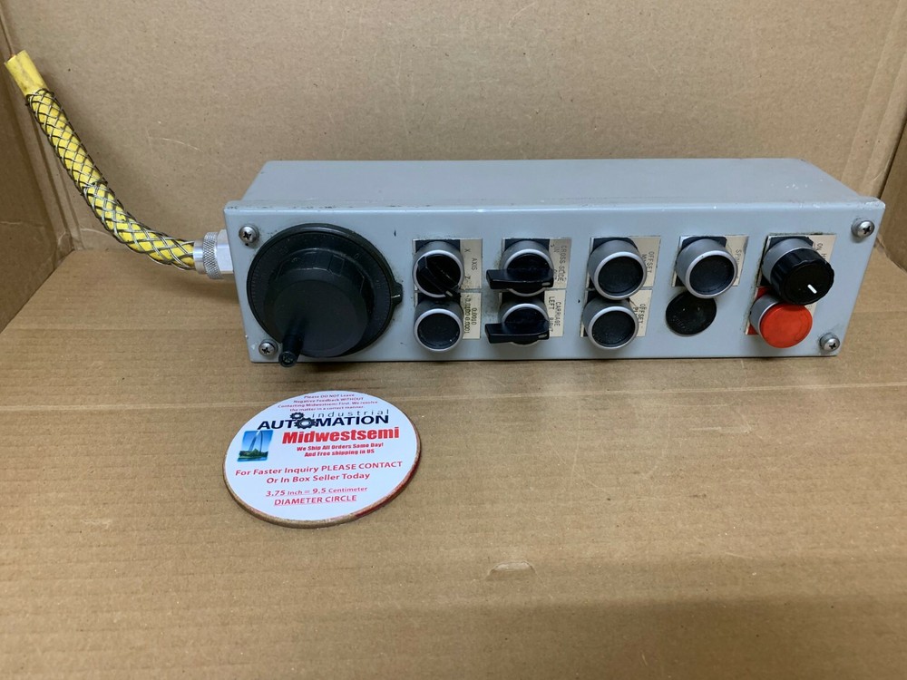 HOFFMAN 10 HOLE 9 BUTTON OPERATOR STATION ENCLOSURE + 1 DIAL INDICATOR SHIPSAMED