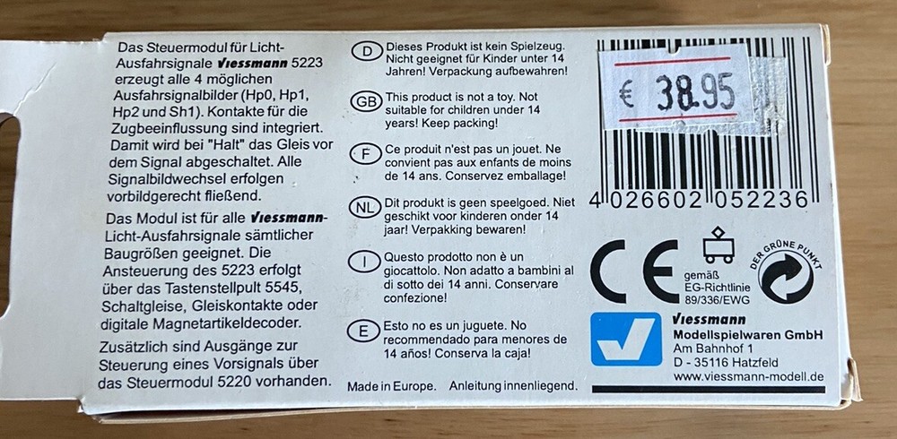 Viessmann 5223 - Control Modules for Exit Signal