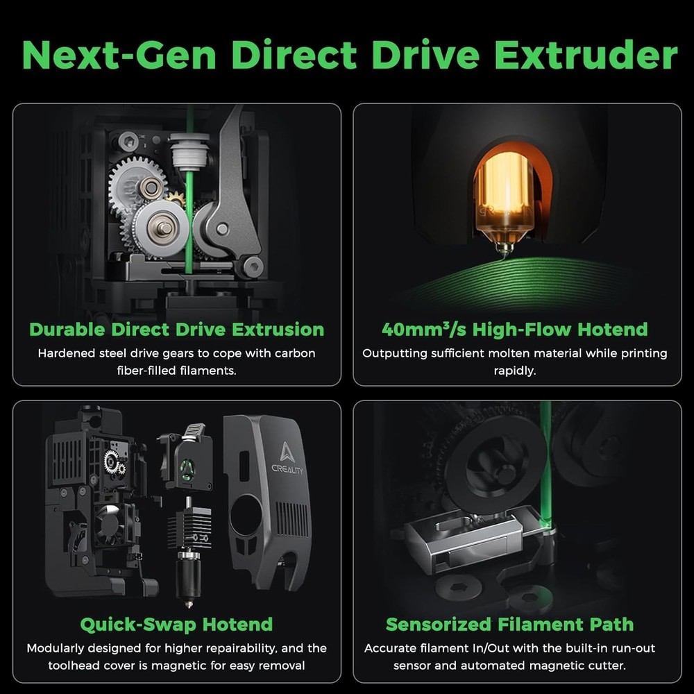 Creality K2 Combo Multicolor 3D Printer 600mm/s Printing Speed mit Extra CFS