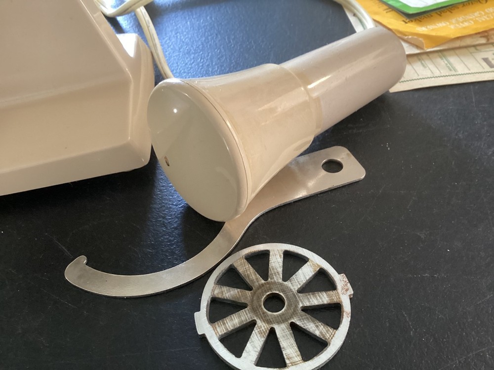 Oster Food Grinder Model 480 E, with attachments, and original paperwork