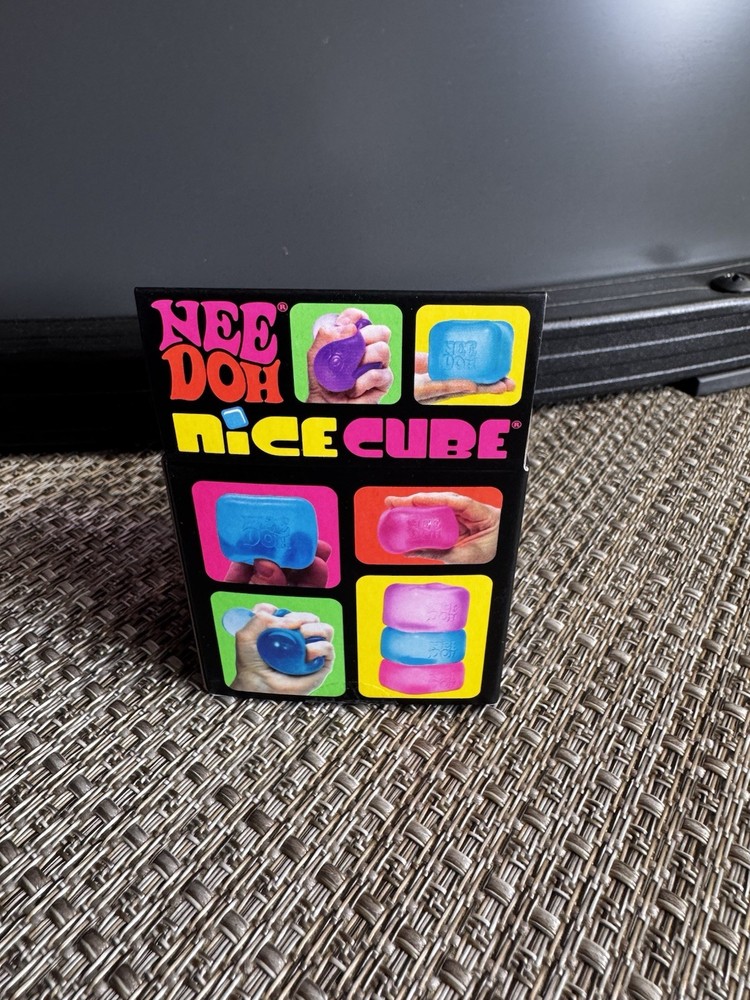 Nee Doh Nice Cube Super Solid Squish Squeeze Toy Pink Schylling Ages 8+