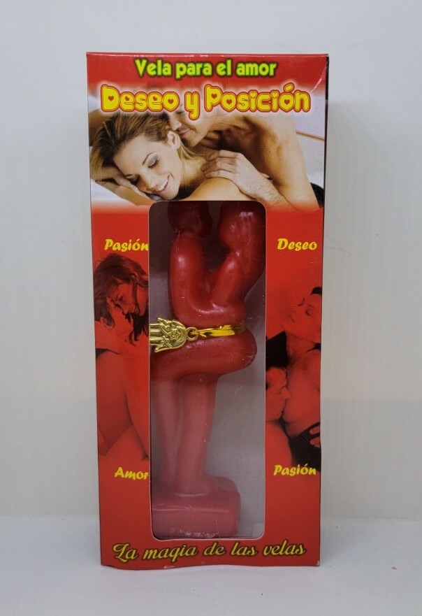 VELA PARA EL AMOR 5" DESEO Y POSICION TENLO A TUS PIES INSTRUCCIONES Y AMULETO