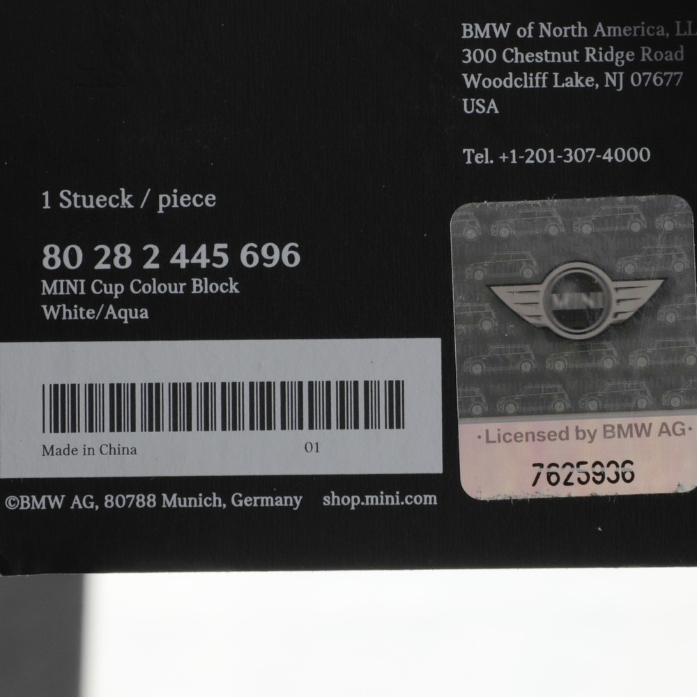 MINI Cup White/Aqua