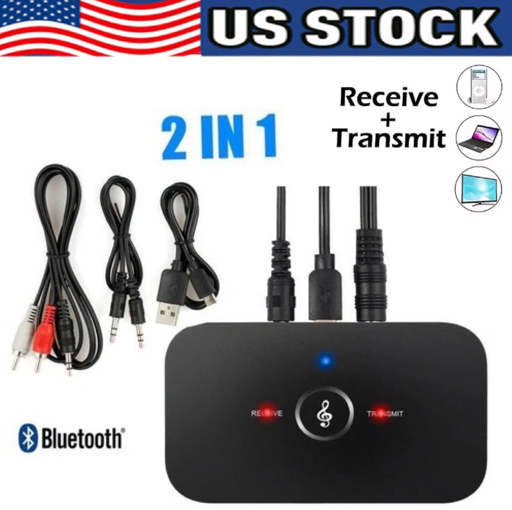 Bluetooth Transmitter & Receiver Wireless Adapter For Home stereos/speakers Lot