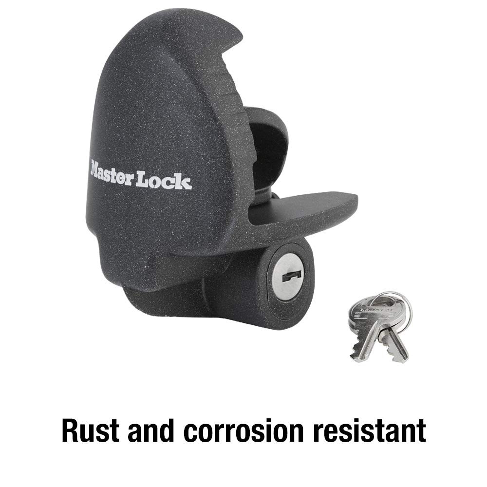 Master Lock Black Universal Size Trailer Hitch Lock, Coupler