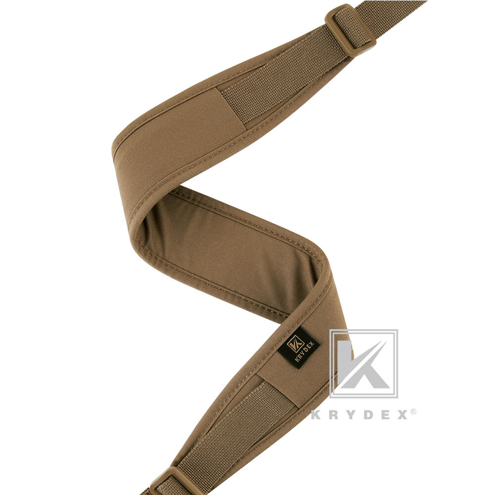 KRYDEX Tactical Sling Strap Slingster Pull Tab 2-Point Quick Adjust Coyote Brown