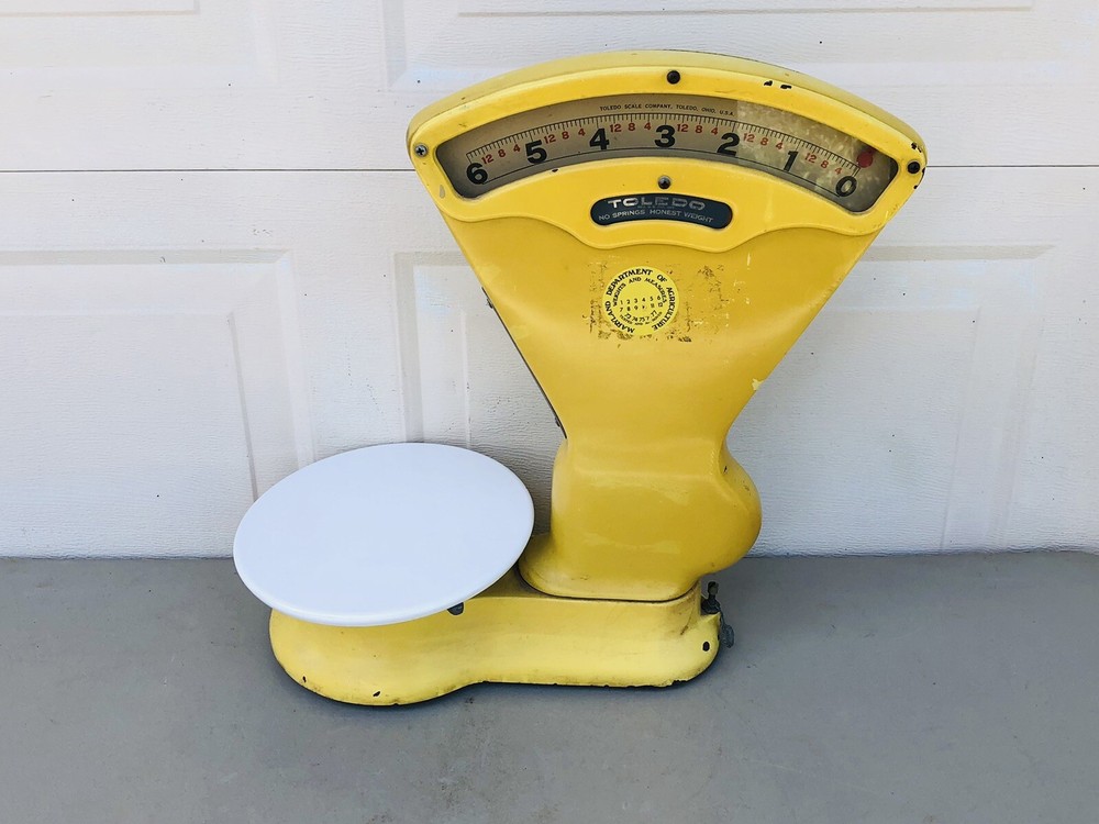 ANTIQUE TOLEDO CANDY SCALE Model 407 Yellow