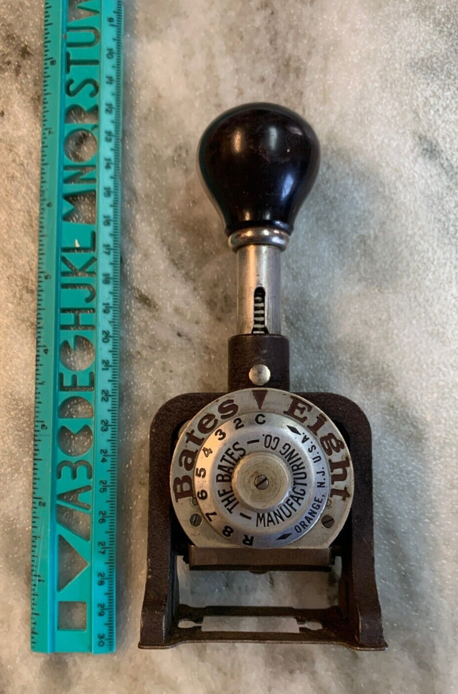 Vintage Bates Numbering Machine