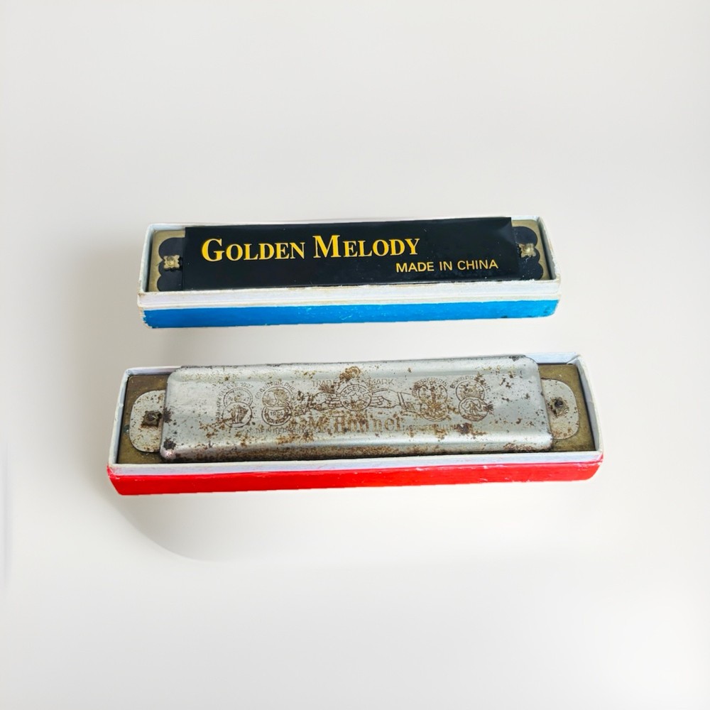 M.Hohner & Golden Melody Harmonica Bundle - 2 Harmonicas - See Description