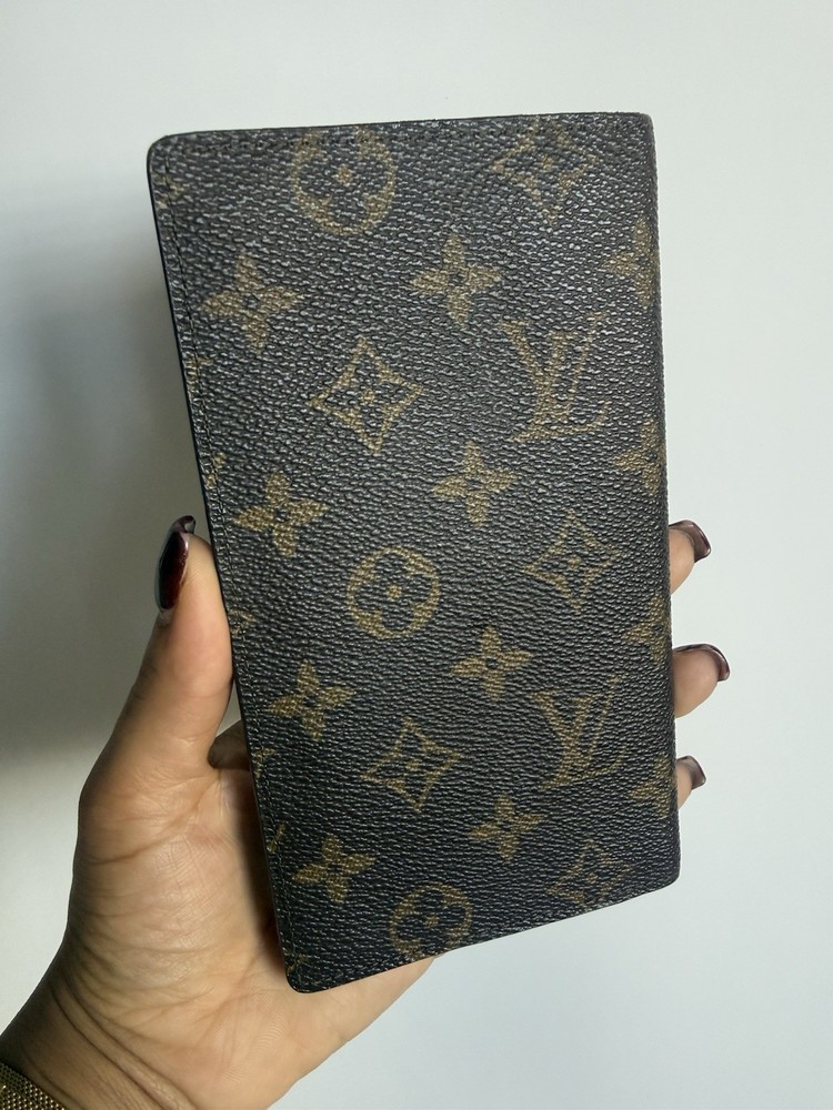 Louis Vuitton Monogram Brazza Long Wallet Brown Canvas Authentic Vintage
