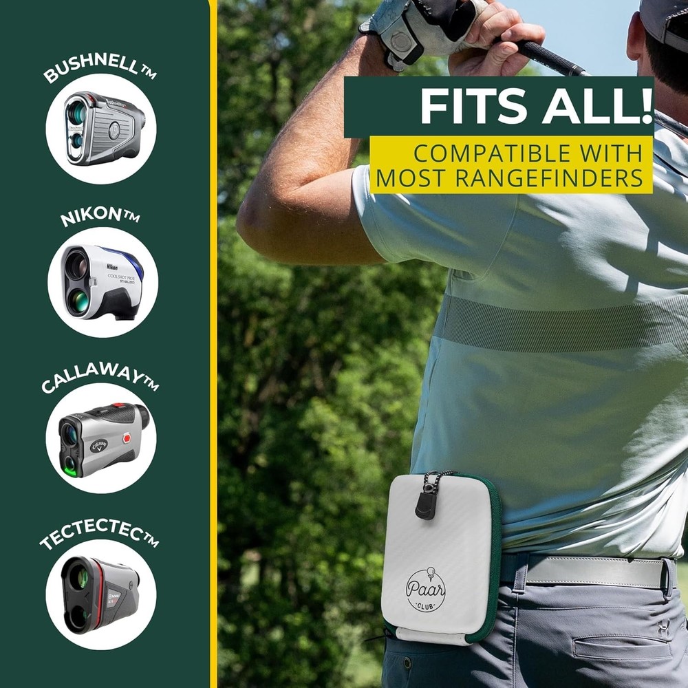 White Golf Range Finder Case - 100% Compatible with Most Rangefinders Brands:...