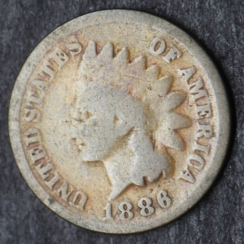 1886 "Variety 1" Indian Head Cent 1C- COINGIANTS -