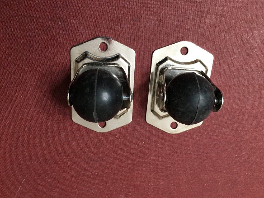 2 - Roller Ball 1-3/16" Caster Wheels with Light Duty Chrome Frames