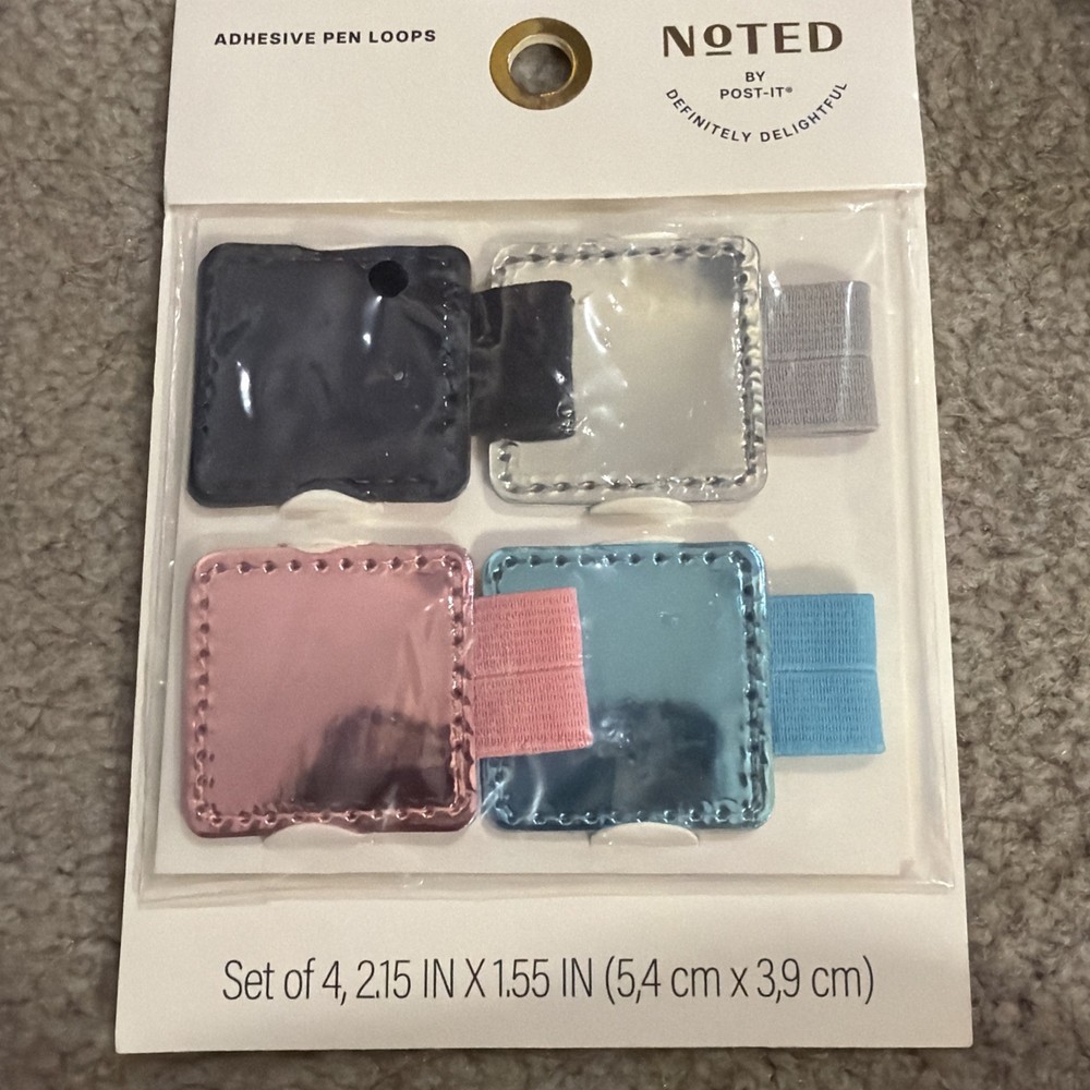 Adhesive Pen Loops Noted By Post It