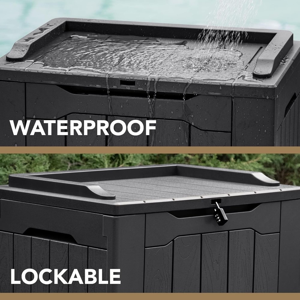 30 Gallon Lockable Resin Deck Box - Stylish Storage for Patio Essentials