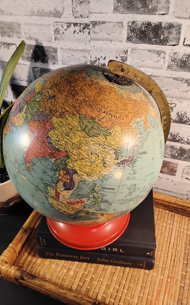 Vintage 1950's Replogle Reference 10 Inch World Globe