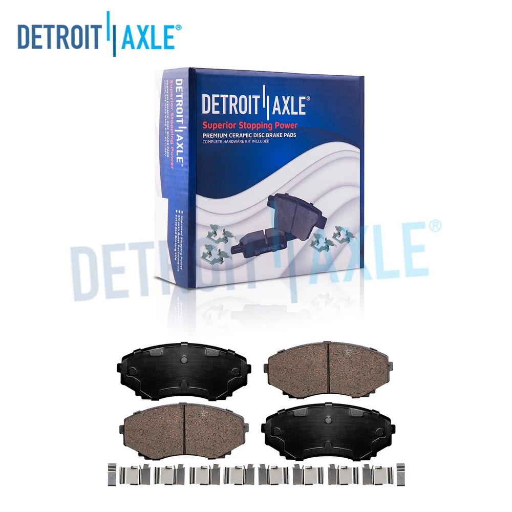 Front Ceramic Brake Pads with Hardware Kit for 1996 - 2006 Mazda MPV
