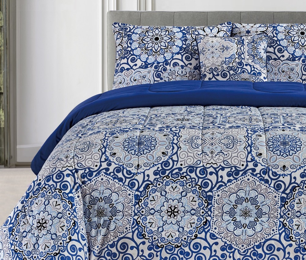 5 Piece Comforter Set Duvet Insert Bedding All Season Reversible Comforter Sets