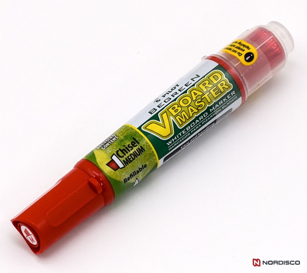Pilot V Board Master Refillable Whiteboard Markers 43916 & Refills 43924, Red