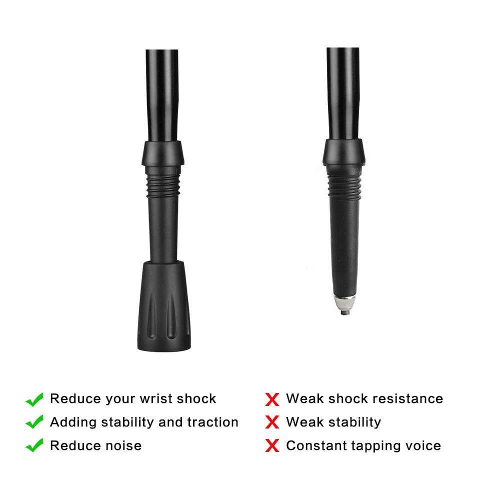 Hiking Pole Replacement Tips 16 Pack Rubber Tips For Walking Sticks Tips Trekkin