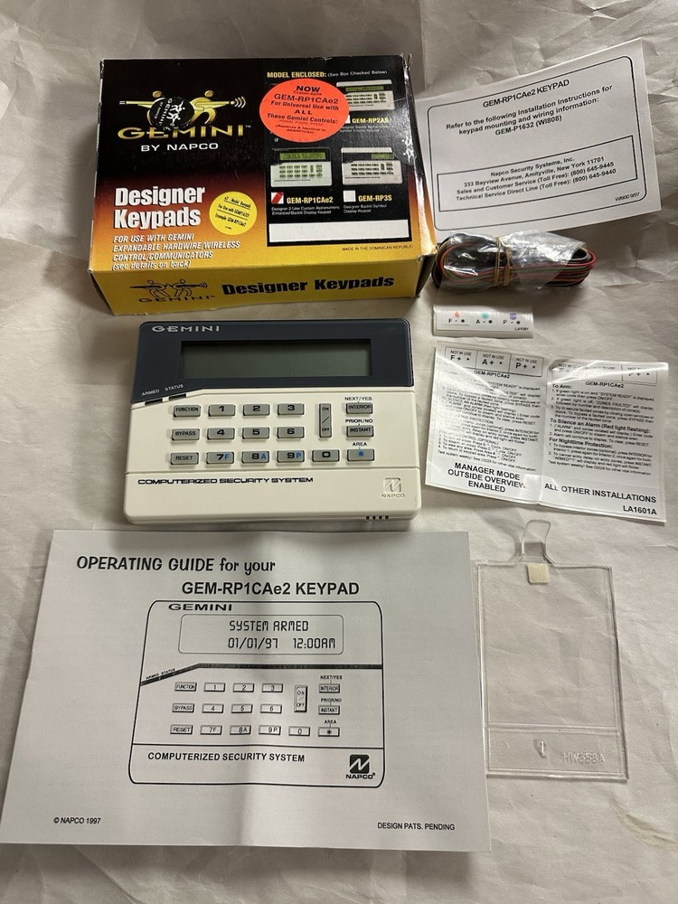 NEW Gemini By NAPCO Designer Keypad, GEM-RP1CAe2